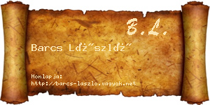 Barcs László névjegykártya