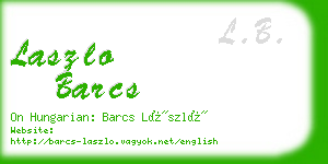laszlo barcs business card